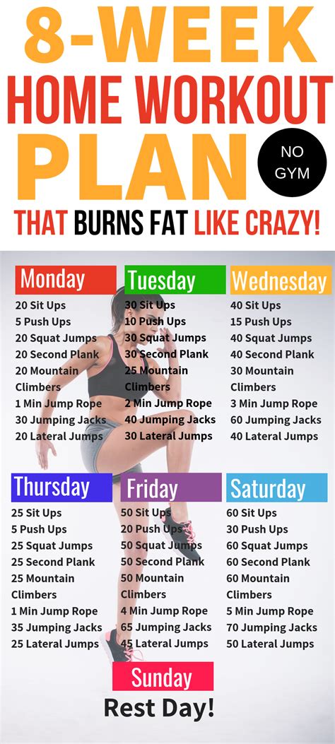 This 8 Week No Gym Home Workout Plan Is The Best I M So Glad I Found This Home Workout Plan To