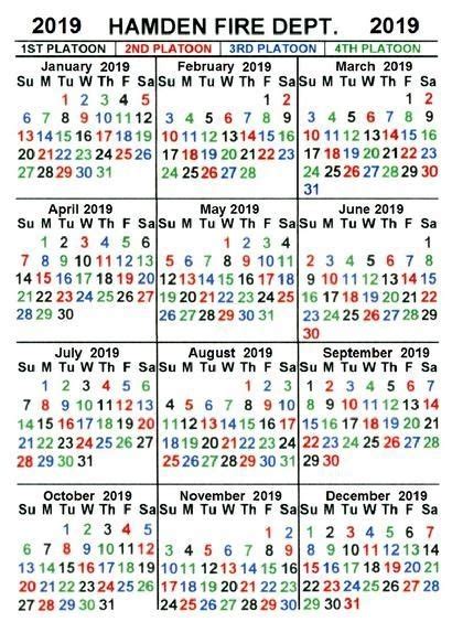Firefighter C Shift Calendar 2021 Example Calendar Printable