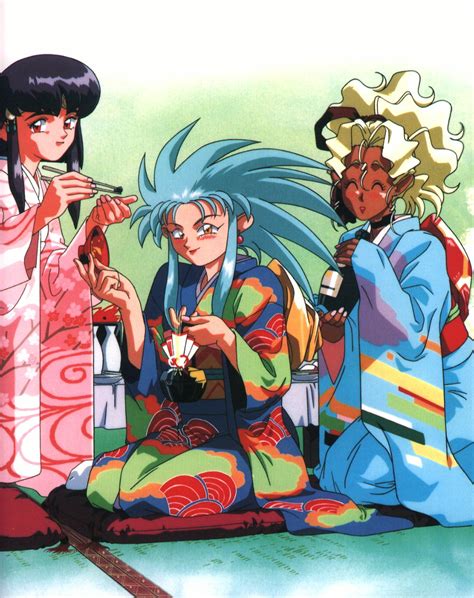 Kuramitsu Mihoshi Masaki Aeka Jurai Ryouko Tenchi Muyou Tenchi Muyou Highres 1990s