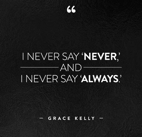 Never Say Never Never Say Always