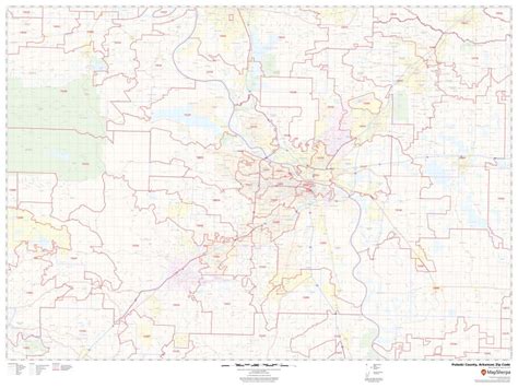 Pulaski County Zip Code Map Arkansas