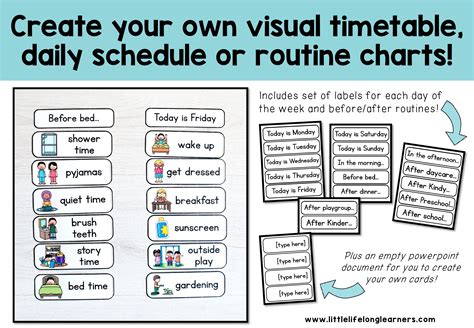 Daily Routine Cards Little Lifelong Learners Routine