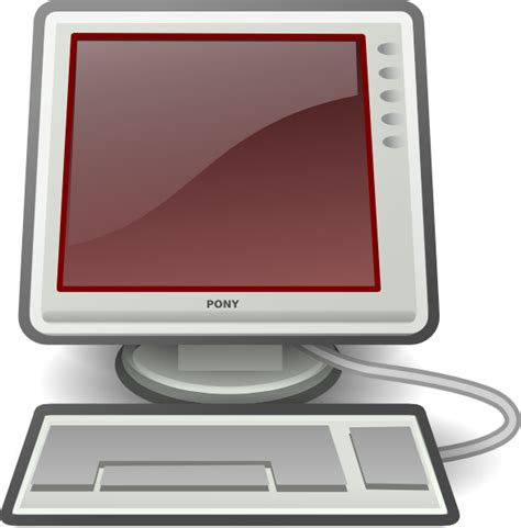 Computer With Red Screen Clip Art At Vector Clip Art Online