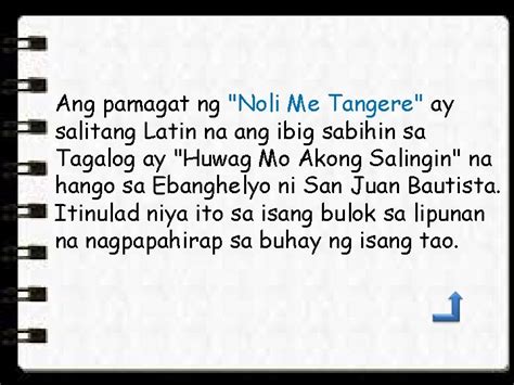 Noli Me Tangere Ika 9 Na Baitang Ni