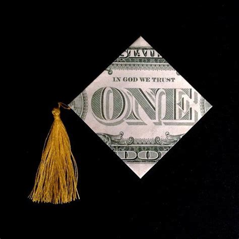 Dollar Bill Origami Graduation Cap Instructions Nerymoney