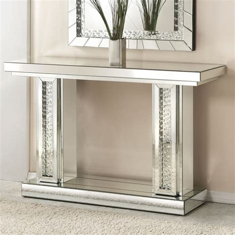 Rosdorf Park Bladwell Rectangle Mirrored Console Table And Reviews Wayfair