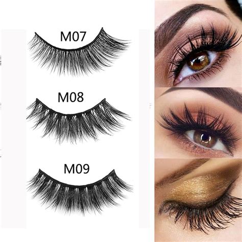 3d mink hair false eyelashes natural thick long fluffy wispy handmade mink lashes extension