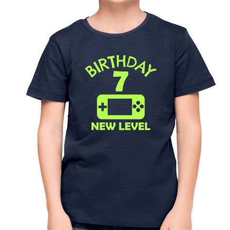 7th Birthday Boy 7 Year Old 7th Birthday Level 7 Gamer Shirts For 7th