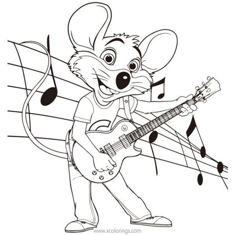 Chuck E Cheese Coloring Pages Characters Xcolorings Chuck E