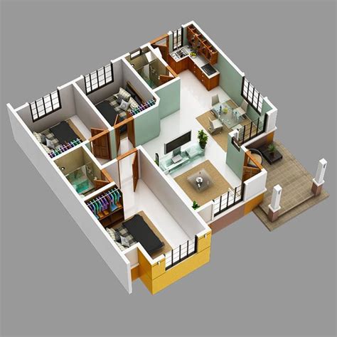 Modern Bungalow House With 3d Floor Plans And Firewall Engineering