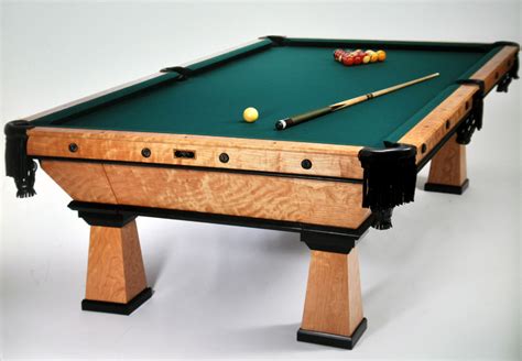 Curly Maple And Mahogany Pool Table Dorset Custom Furniture Vt