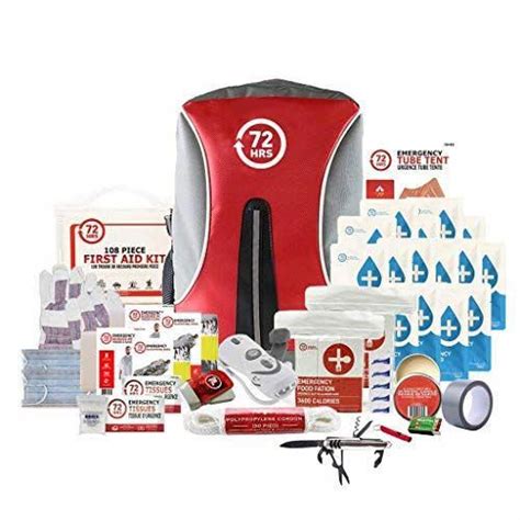 Earthquake Preparedness Kit Emergency Kit Survival Kit For 2 Person 72hrs Backpack D