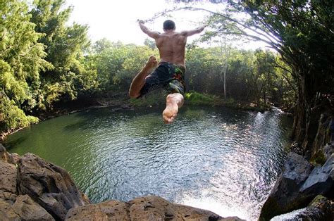 Cliff Jump Kipu Falls Natural Landmarks Places Ive Been Travel
