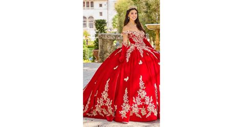 Princesa By Ariana Vara Velvet Quinceanera Gown In Red Lyst