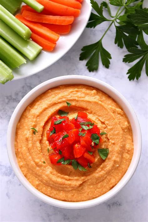 Maybe you would like to learn more about one of these? Creamy Roasted Red Pepper Hummus - Crunchy Creamy Sweet