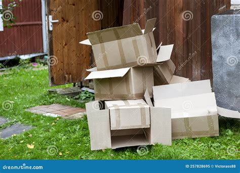 Discarded Empty Cardboard Boxes Stock Image Image Of Empty Cardboard