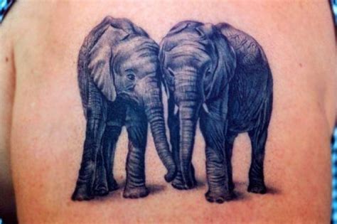 elephant couple tattoo design inspiration photos
