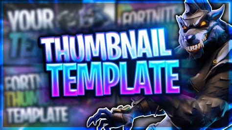 Free Og Fortnite Thumbnail Template Photoshop Youtube