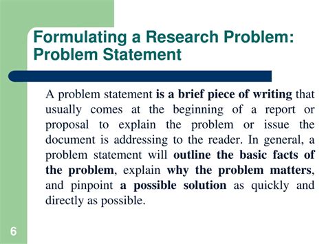 Components Of Statement Of The Problem In Research