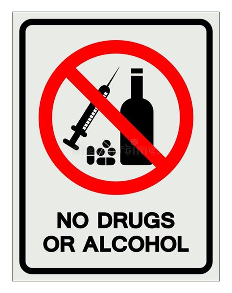 No Drugs Or Alcohol Symbol Sign Vector Illustration Isolate On White