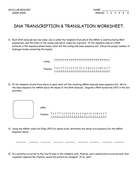 Biology textbook answers pdf download, good documentation. Transcription And Translation Practice Worksheet Answer ...