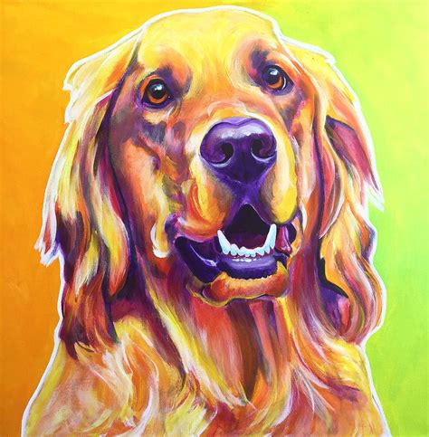 Golden Retriever Jasper Painting By Dawg Painter Fine Art America