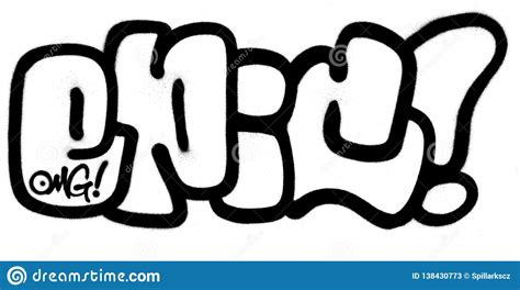 Graffiti Epic Word Sprayed In Black Over White Stock Vector