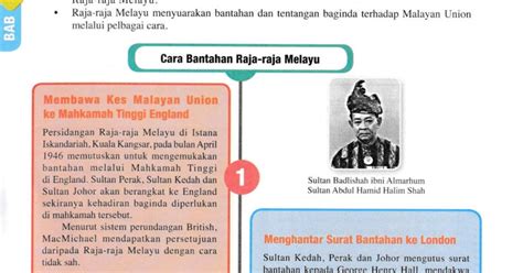 Malayan Union Sejarah Tingkatan Latihan Sejarah Tingkatan Pptx