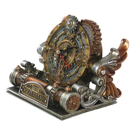 Time Chronambulator Steampunk Time Machine Desk Clock V26 Black