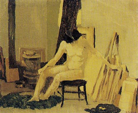 Edouard Vuillard Nude Seated By A Stove