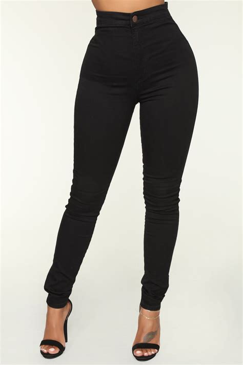 Luxe Ultra High Waist Skinny Jeans Black Jeans Fashion Nova