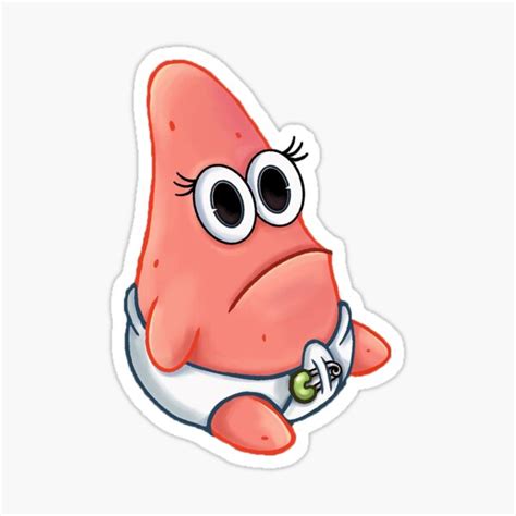 Baby Patrick Star Sticker For Sale By Martimmendes Redbubble