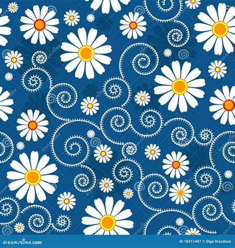 Dark Blue Floral Pattern Royalty Free Stock Photography Image 18311497