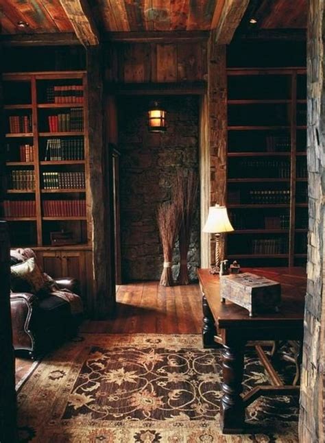 38 The Top Home Library Design Ideas With Rustic Style Page 3 Of 40
