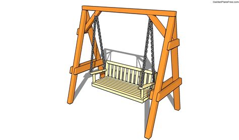 A simple swingset design with a slide and a ladder installed to the. Bench Swing Plans | Free Garden Plans - How to build ...