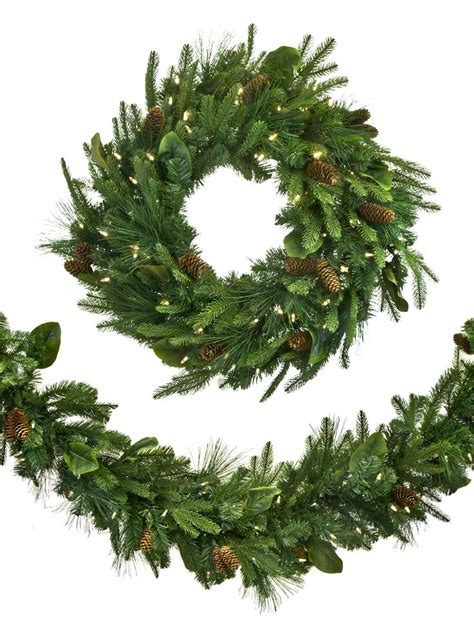 Mixed Evergreen Pinecone Wreaths And Garlands Balsam Hill Artificial