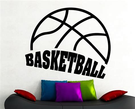 Basketball Logo Wall Decal Sticker Vinyl Art Home Interior Decorations