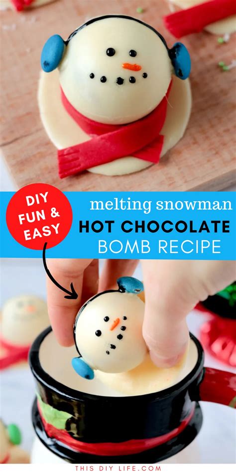 Sweet And Fun Melting Snowman Hot Chocolate Bomb Recipe This Diy Life
