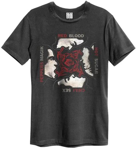 Amplified Red Hot Chili Peppers Blood Sugar Sex Magic Charcoal T Shirt