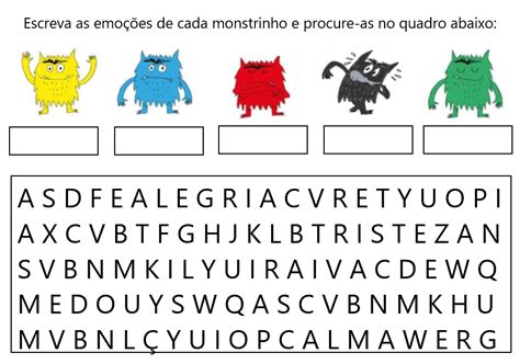 O Monstro Das Cores Completendo Frases Worksheet Images And Photos Finder