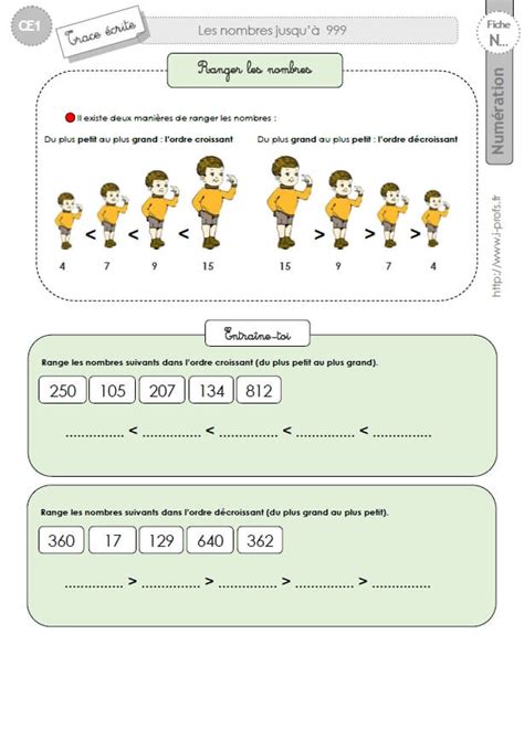 CE1 cycle2 TRACE ECRITE Comparer et ranger les nombres jusqu à 99 Hot