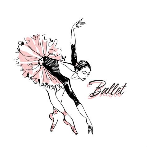 Ballerina In Pink Ballet Tutu Dancer In A Beautiful Pose Ballet