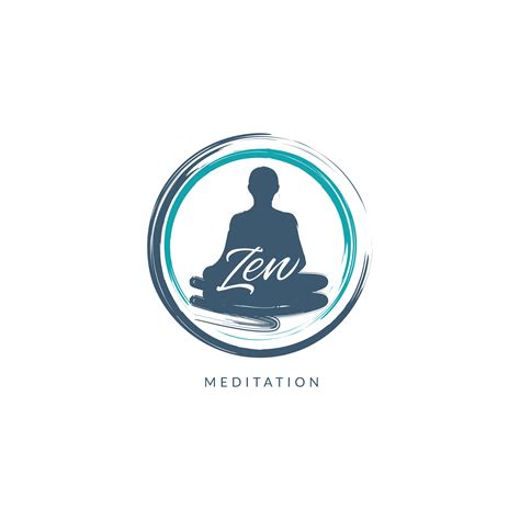Meditation Logo With Brush Strokes 660898 Vector Art At Vecteezy