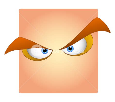 Angry Eye Cartoon Face Royalty Free Stock Image Storyblocks