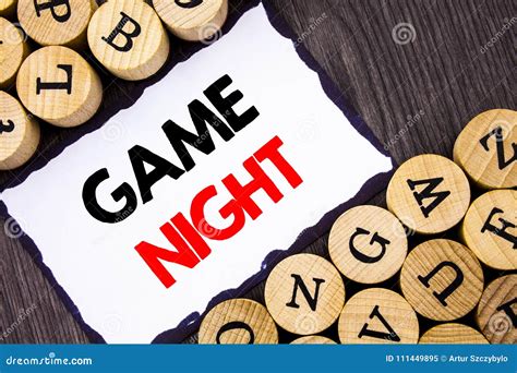 Handwritten Text Sign Showing Game Night Business Concept For