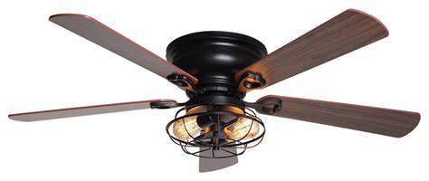 They are perfect in homes with low ceilings and contemporary homes that have a minimalistic look. 48" Matte Black 5-Blades Flush Mount Ceiling Fan with ...