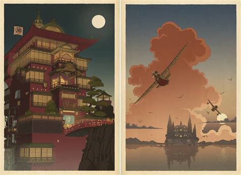 Studio Ghibli Characters In Vast Landscapes