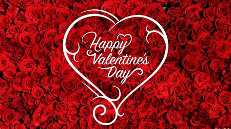 Download Happy Valentines Day Red Roses Desktop Wallpaper