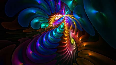 Colorful Fractal Art Shapes Abstraction Hd Abstract Wallpapers Hd