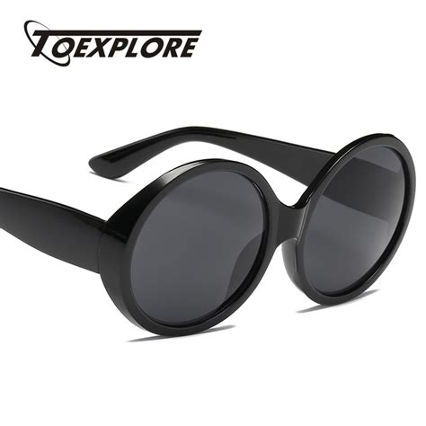 Mvbbfjr Vintage Round Frame Sunglasses Men Women Brand Designer Eyewear Shade Retro Mirror